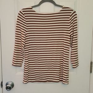 🎄A New Day Brown Striped Shirt